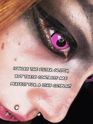 I feel like i coulf really be Jinx wearing these! Get the Anime Cloud Rim Pink eye contacts from @EYEVOS OFFICIAL  using discount code GY4RU for 20% off! #eyevos #eyevoscontacts #eyevosofficial #eyecontacts #contacts #fyp #jinx #jinxarcane 