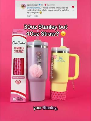 the easiest life hack 🫢 turning a 40 oz straw into 30 oz! #LifeHack #diyproject #straws #stanley #stanleyobsession #stanleytumbler 