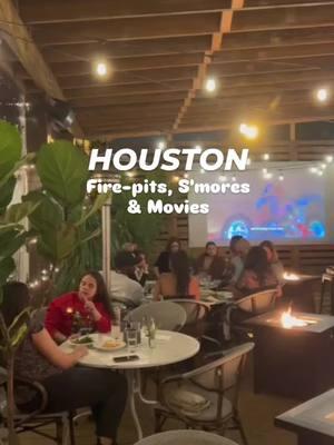 Movie nights just got cozier!🔥🍫 See the full movie schedule + book your spot only at our link in Bio  ⬅️ Roast marshmallows over a tabletop fire-pit while watching your favorite films. Ticket includes a welcome drink and a s’mores board. Who's coming with you? #houston #htx #houstonbucketlist