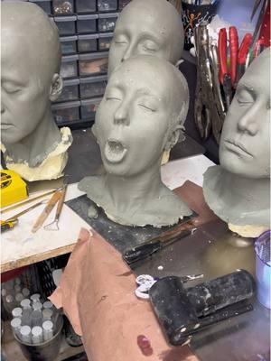 Almost done with the lifecasts for the show next month! Key word being “almost”? 🤔 #morbidmonstrosities #transworld2025 #fyp #transworldhauntshow #propmaking #sfx #lifecasting #custommask #siliconemask #smoothon #bodydouble #moldmaking #monstermaker #bodycasting