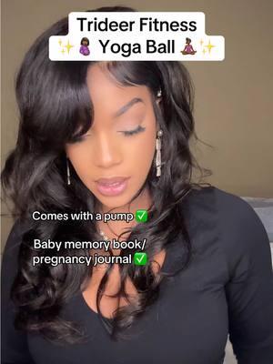 Finally got the Trideer Fitness Yoga Ball!! I Love it!! 🥰 🤰🏾✨🧘🏾‍♀️ #fitnessball #yogaball #pregnancyyoga #pregnancytiktok #firsttimemom #fyp 