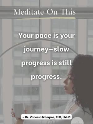 ✨ Meditate on this today: Your pace is your journey—slow progress is still progress. . . #DepressionSupport #SelfGrowth #MentalStrength #MentalHealthAdvocacy #BeKindToYourMind #HealthyMindHealthyBody #MindsetMatters #MentalHealthRecovery #HolisticHealing #HealingFromWithin