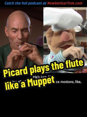 Picard plays the flute like a Muppet #startrek #startrektng #tng #picard #riker #trektok #trekkie #scifi #comedy #foryoupage #foryou #fyp 