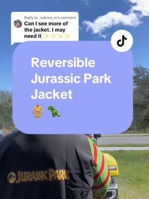 Replying to @_sabrina_m Reversible Jurassic Park jacket from @RSVLTS #jurassicpark #jurassicworld #rsvlts #jurassicparkclothing #jurassicparkclothes #jurassicparkjacket #reversiblejacket #jurassicparkfinds #jurassicparkjeep #jurassicjeep #jurassicparktribute #jurassicparktributejeep #jurassicjeeplife #jurassicparklife