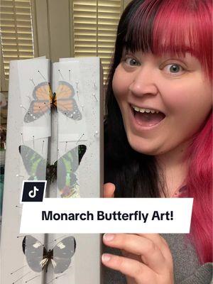 Art piece time! Today’s subject is a monarch butterfly. #bugart #bugtok #bookishbugs #oddityartist #pinningbugs 