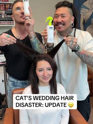 CAT’S WEDDING HAIR DISASTER: UPDATE. Can you believe how much Cat’s hair has grown? Did we eat & leave no crumbs on this mother daughter hair transformation by myself & @Philip Wolff on the amazing @Catherine Batista ? #hairtransformation #hairextensions #fyp #hair #gonewrong #hairtutorial 