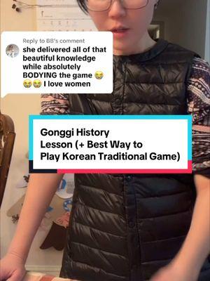 Replying to @BB thank you I tried😅 and can everyone put #gonggi in the comments so that this post can be correctly categorized as a #koreangame to pop up on #TikTokShop 🤣 you can not only #learnkorean #koreanculture #koreanhistory related to this game as seen on #squidgame #squidgame2 on #netflix #koreandrama #kdrama but also learn #hangul #koreanalphabet when you get my #coreall #yutnori #jegichagi and gonggi game set!