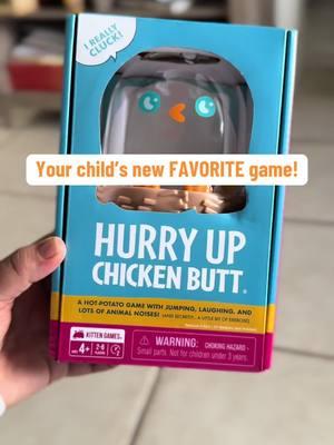 Prepare for all the giggles with this game! #hurryupchickenbutt #gamesforkids #fungamestoplay #tiktokshopfinds #sahm #homeschooler 