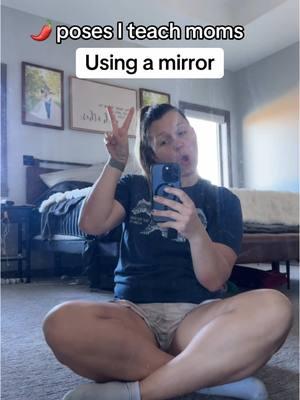 This mirror pose will have him losing it moms! #pose #MomsofTikTok #mirrorposes 