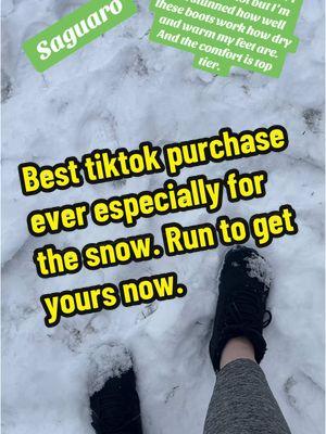 No socks & I have dry & warm feet I’m telling you if you live where it snows or is always cold in the winter don’t wait to get yours click the link now.  #saguaro #saguarosnowboots #runtothetiktokshop #bestsnowbootsever #notexpensive #wortheverydime #TikTokShop #besttiktokshopfind 