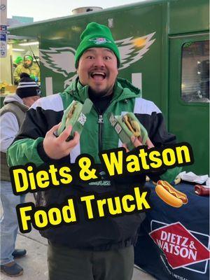 Did you know @dietzandwatson has a food truck and they are giving out free Dietz Dogs around Philly to celebrate the Eagles in the Playoffs? Dietz & Watson has called Philly home for over 80 years so make sure you follow @dietzandwatson to find out where the truck will be next! Go Birds! #ad #DietzAndWatson #DietzBirdDogs #hotdogs #phillyfoodies #phillytok #philly