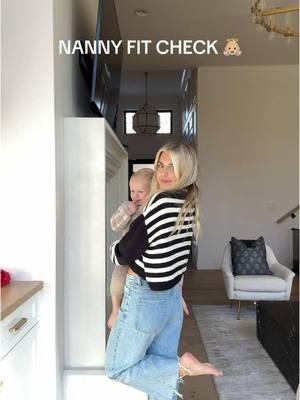 little bff!!! His outfit was so cozy today had to show it off haha 💖🥹 #nanny #nannytok #nannylife #nanniesoftiktok #nannyootd #fitcheck #outfit #nannyoutfits #outfitinspo #fitchecks #blonde #utah #stripedsweater 