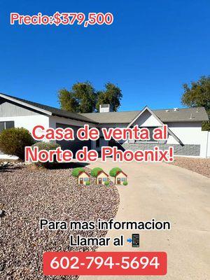 Esta casa esta lista para un nuevo dueño y esa persona puedes ser tu! Llamame para mas info 📲602-794-5694 Courtesy listing of Realty One Group! ##Realtor #Arizona #Arizonarealtor #buying #selling #investing #iloverealestate #family #wealth #passiveincome #Janettemartinezrealtor #homeowner #firsttimebuyer #downpaymentassistance #nomorerent #families #relocation #inversiones #casas #casasenarizona #arizonahomes #phoenix #phoenixhomes #northphoenix #phoenixhomes #dpa #asistenciadeengancheenphx 