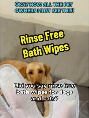 You have to try these rinse free bath wipes! @HoneyCare #bathwipes #rinsefreebathwipes #bathwipesforpets #petproducts #TikTokShop 