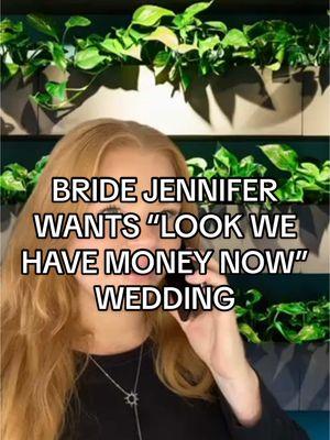 Bride Jennifer wants "Look We have Money Now" Wedding 💍🔥 Thrilled to collab with the amazing @Lucette on this crazy skit about wedding plans gone... well, not as planned. 😅 Keep an eye out for Lucette on an upcoming episode of my new podcast Here Comes the Drama, where we dive into even more jaw-dropping wedding stories. 🎙️✨ Don’t miss it!  #Collab #WeddingDrama #HereComesTheDrama #bride #bridetobe #bridal #engaged #funnyskits #dramaskits #contentwriter #familyskits #storyteller #wedding #weddingplanner #weddingcontent #weddingtiktok #weddingday #weddingdress #weddingtok #bridetok #brideandgroom #weddingvibes #weddingplanning #weddingcontentcreator 