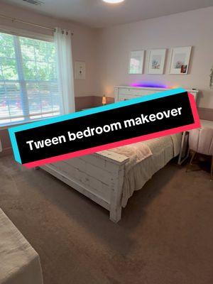 Surprise bedroom makeover for my 11 year old #foryou #DIY #fyp #tween #bedroomdesign #bedroommakeover #bedroom #makeover 