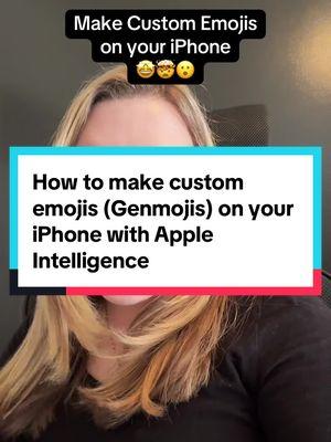 How to make custom Emojis (GenMojis) on the iPhone with Apple Intelligence Image Playground #iphonetricks #genmoji #iphonetutorial #iphonetips    