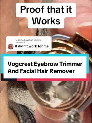 Replying to @Lovella Fisher #vogcrest #facialhairremoval #chinwax #lipwax #eyebrowwaxing #eyebrowshaping #facethreading #facialthreading #womensshaver #rechargeablehairtrimmer #rechargeablerazor #pcos #dermablading 