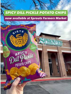 In case you missed the big DILL news… Our SPICY DILL PICKLE POTATO CHIPS are now available at @Sprouts Farmers Market!! 🥒🌶️ Great for gatherings, packing in lunch bags, mid day snacking, and more—they’re the real dill. 😎 Snag your very own at a Sprouts store near you today! #sietefoods #dillpickle #spicydillpickle #glutenfreesnacks #sproutsfinds