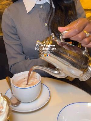 I went to the famous hot chocolate spot in Paris and it was really good ❤️🥐  #paris#parishotchocolate #caretteparis #carettehotchocolate #parisrestaurants 