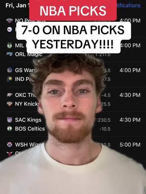 7-0 YESTERDAY!!! JANUARY 10 NBA PICKS #NBA #nbapicks #nbapickstoday #basketball 