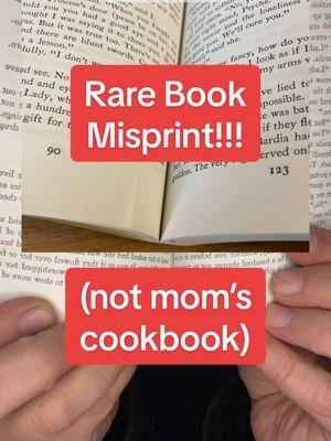 Replying to @PaperCraftWerks I found a rare book misprint today! (Not mom’s cookbook) 🤩 #BookTok #rarebooks #misprint 