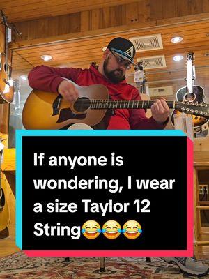 Just messing around at @Guitar Center with a 12 string from @Taylor Guitars that I'll never be able to afford in my life😂 #taylor #12string #everyrosehasitsthorn #brettmichaels #poison 