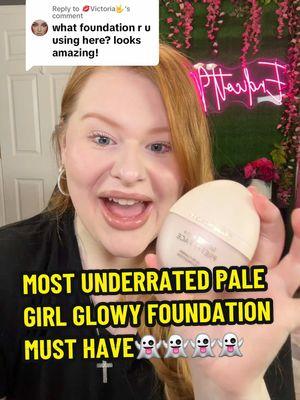 Replying to @💋Victoria🤟 @Polite Society Beauty MOST UNDERRATED PALE GIRL GLOWY FOUNDATION MUST HAVE👻👻👻 #dryskinmakeup #dryskin #glowyfoundation #glow #isitpaleenough #glowyskin #hydratingfoundation #palegirlfoundation #palegirl #palegirmakeup #makeup #foundation #luxury #luxurymakeup  #palegirlapproved #palegirlmakeupstruggles #palegirlmusthaves #makeupmusthaves #makeuponverypaleskin #palebeauty #redhead #redheadmakeup #politesociety #politesocietyfoundation #morethanaprettyface #politesocietymorethanaprettyface #underratted #underratedmakeup #beautyfinds #makeupfinds 