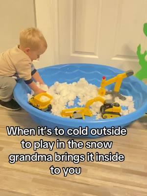 #snow #snowplayindoors #snowplay #trucks #todlers 