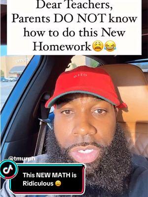 This new homework is DIFFERENT😂What kind of math are these kids learning😩🤦🏾‍♂️ T. Murph Millennial Boomer Tour  Kansas City 1/19 New Orleans 1/31 - 2/1  Nashville 2/23 Cincinnati 3/2 Arlington, VA 3/28 - 3/29 Little Rock, AR 3/30 Plano Texas  April 4/4-4/5 City Winery Philly 4/6 Los Angeles 4/27 Buy tickets here👉🏾 https://tmurph.komi.io  Or click the website Link in my Bio  . . #tmurph #mom #dad #parents #parenthood #parentproblems #teachersfollowingteachers #homework #mathstudent #mathteachersofinstagram #parentmemes #explorepage #fyp