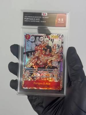 Just Graded! 🔥 2024 One Piece Premium Booster: The Best Portgas D. Ace Manga 😍💎🤯 Submit with TGA and add our "One Piece" color specific labels to your collection today! #onepiece #onepiecetcg #onepiececardgame #mangarare #fypageシ 