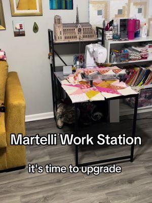 EEEEK! This table is going to be a game changer for my back pain! I tend to cut and quilt for 8-12 hours at a time which takes a toll on my body. I am so excited to partner with Martelli Notions!  @Martelli Notions #quilting #quilts #sewing #quilter #quiltersoftiktok 