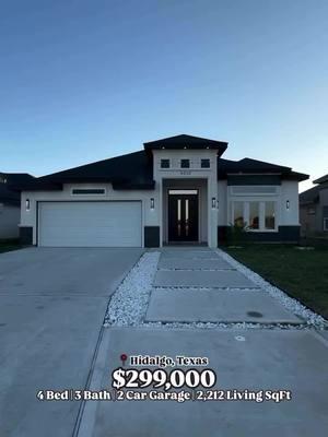 Buy This Modern Contemporary Home In Hidalgo, Texas! 4 Bed | 3 Bath | 2 Car Garage | 2,212 Living SqFt  Listed Price: $299,000 Listing by:  Cynthia Tatum NextHome RGV Realty Direct Message ‘’RGV” or Text To (956) 225-3743 To Begin Your Home Buying Process And Find Your New Home In Rio Grande Valley Metro Area✨ Visit our website to learn more www.navarealtygroup.co If your are interested in moving to South Texas and Surrounding Areas please click in the link in the bio to schedule a consultation with us!  Accuracy Of all information deemed reliable but not guaranteed and should be independently verified.  Shalom, God bless! Thank you all for watching today’s property tour. Be sure to check us out on YouTube for full length tours! 🎥 Daily reminder. Jesus Christ Loves You. He Offers forgiveness and redemption. He paid the ultimate price for sinners like you and me. Bible Verse Of The Day ✞ For the word of God is alive and active. Sharper than any double-edged sword, it penetrates even to dividing soul and spirit, joints and marrow; it judges the thoughts and attitudes of the heart. Hebrews 4:12 —— #mcallen #rgv #riogrande #956  #hometour #housetours #luxuryrealestate #newconstruction #newhome #newhouses #texashouses #builder #interior #interiorstyling #dreambuilders #luxurydecor #minimaldecor #reelsofinstagram #homegoals #housetours #housedecor #dreamhouse #customdecor #highceilings #texasdreamhomes