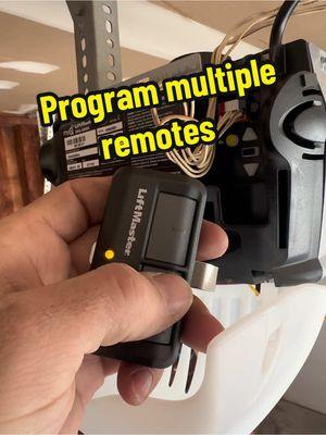 How to program multiple remotes to your garage door opener #garagedooropener #liftmaster 