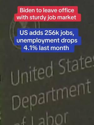 December's nonfarm payrolls reading showed much stronger-than-expected job growth. Nonfarm payrolls soared by 256,00 for the month, up from 212,00 in November, the Bureau of Labor Statistics reported Friday. Meanwhile, economists had forecast job growth to rise by 155,000 jobs in December, according to Dow Jones. The unemployment rate inched lower to 4.1%, one-tenth of a point below expectations. #dowjones #unemployment #jobmarket #biden #economics #news #nbcdfw 