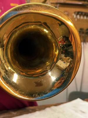 Fixing up this dented trumpet bell #musicalinstrumentrepair #brassrepair #trumpetrepair #trumpetplayer #trompeta #trumpet #foryoupage 