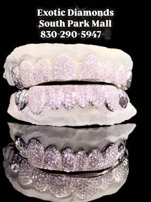 🔥 Transform your smile with our Bussdown Iced Out Diamond Grillz, the ultimate in luxury and shine! Available at Exotic Diamonds inside South Park Mall, San Antonio, TX. 💎 Get noticed and elevate your style. Call us at 830-290-5947 to order yours today! 💥 #ExoticDiamonds #BussdownGrillz #IcedOutGrillz #DiamondGrillz #GrillzGoals #LuxuryJewelry #IceCold #ShineBright #CustomGrillz #SanAntonioDiamonds #SouthParkMall #TexasJewelry #DripCheck #GrillzKing #JewelryAddict #IceOnMyTeeth #ExclusiveJewelry #WristGameStrong #HighEndJewelry #LuxuryLife #CustomJewelry #SparkleAndShine #DiamondLife #BlingBling #GrillzStyle #LuxuryTeeth #GrillzWithDiamonds #StayFresh #IceGameStrong #ShinySmile