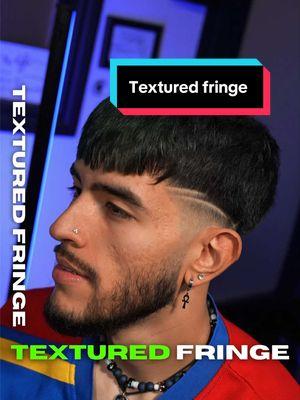 Textured fringe #barber #tucsonbarber #phoenixbarber #barbetok #haircutdesigns 