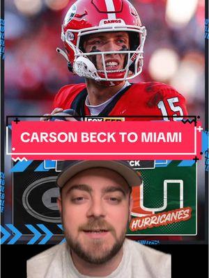 CARSON BECK IS GOING TO MIAMI!!! #carsonbeck #miami #cfb #georgia #transfer #CollegeFootball #alexdauterive #football #florida #fsu #fyp #sports 