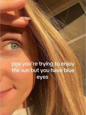 it’s hard out here for us ! 👁️☀️👁️ #blueeyes #sun #bright #sunny #lighteyes #blinded 