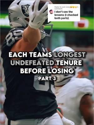 Replying to @Just Joey😄🙂👍  Each Teams Longest Undefeated Tenure Before Losing part 3 #nfl #undefeated #football #sports #tenure #fyp #viralvideo 