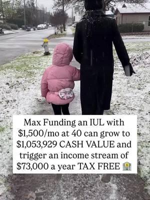 Comment “IUL” below to learn how! 👉 In this client scenario, this is 40 year old male putting away $1,500 per month or $18,000 a year until he is 65 years old. 💰 👉 He will immediately have a death benefit of $360k which would get paid to his beneficiaries if he passes away along with his cash value. 🏦  👉The interest rate is assuming a 6.42%. This interest rate is NOT guaranteed, but is based on what this account has done over the last 20 years. 📊 Assuming the above interest rate…. 👉He will have $9,227 available after 1 year, $27k after 2 years and $87k after 5 years for policy loans or withdrawals. 👉 At the age of 65 he will have accumulated $1,053,929 in retirement 💪 👉If he choose to, he can trigger an income stream at 66 (60 at the earliest) of $73k a year that would at that time be guaranteed for life 💸 👉If he lives for at least 25 years after retirement, this will pay him $1.8M of income ($73k for 25 years) 👉If he passes away prematurely, the remainder of the cash value and death benefit will pay out to his beneficiaries. If his original account is depleted, the insurance company will continue to pay that $73k until he passes away. 👉Throughout his life, he can take a loan against the cash value. This is a loan from the life insurance company so his account value isn’t affected. He can pay these loans back whenever he wants and continue leveraging tax free loans for investment purposes like buying real estate, etc. If he never pays these back, they will pull it out of her death benefit when he passes away. 👉 DISCLAIMER: You must be able to qualify medically to get an IUL. This is a life insurance policy💸 Comment “IUL” below to begin! #Investments #Banks #LifeInsurance #Roth #FinancialFreedom #GenerationalWealth #Legacy #Annuity #IRA #401k #IUL #CDs #Savings #InterestRates #Inflation #BeYourOwnBank #InfiniteBanking #RothIRA 