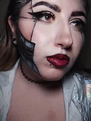 Cyborg coming in from the future to join this Futuristic Future Forward makeup collab with @SnarlsBox 🤖 I would've added more but it wasn't a great night and I just wanted to get it done. (Some products I used are from Snarlsbox) #fyp #snarlsbox #snarlsboxcollab #snarlsboxbunny #snarlsboxbunnysquad #snarlsbox2025 #future #futuristic #futuristicmakeup #cyborg #cyborgmakeup #selftaughtmua #underratedmua 