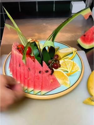 Fruit Platter #trending #fruits #cutting #fruitsbasket #fruitplatter #watermelon #orange #grzaingtable #creative 