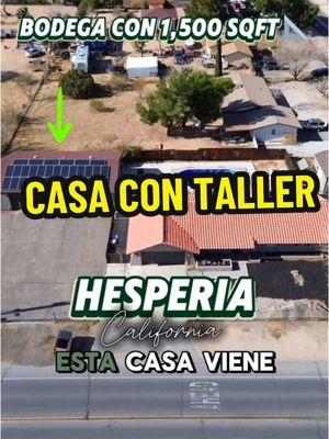 Envía un mensaje de texto al (626)714-2829 para obtener más información 📲 📏 0.45 ACRES  3 Bedrooms (Recamaras)  2 Restrooms (Baños)  Living space  1,736 sqft  $550,000 Listado por Bryan Hossack  Armando Minjares | Realtor #bienesraices #agenteinmobiliario #armandominjares #hesperia #taller #tallermecanico #mecanico #espacio #casagrande #terrenos #carpintero #casaenventa 