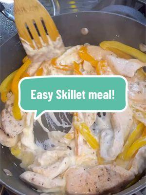 Flavor in this one skillet meal is incredible! If you need more recipe, inspiration and ideas, comment meal plan and we will add you to our weekly list! #oneskilletmeal #easychickendinner #teamterryketo #boursincheese