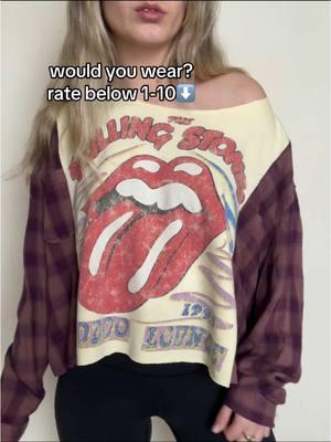 new items every friday at 8pm cst #sewing #SmallBusiness #sustainablefashion #upcycling #reworkedclothes #therollingstones 