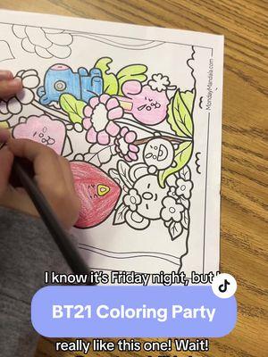 California wildfires mean indoor recess for us so I gave my class an option to color and here’s what they chose 💜🖍️💜 🙏🏻May the winds slow, may lives be saved, and may hearts be comforted. 🙏🏻 @BTS #bts #btsclassroom #btsteacher #bt21 