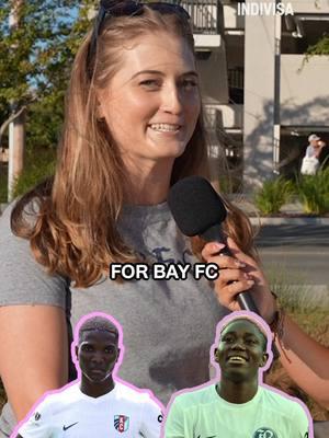 We had this fan choose between unstoppable players. Did she pass? 🤔 #nwsl #bayfc #jkccurrent #sandiegowave #gothamfc #Soccer  #woso #womenssoccer #athlete