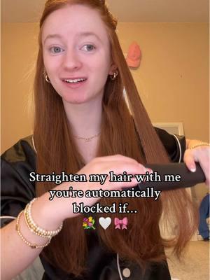 You’re automatically blocked if… 💐🤍🎀 #fyp #grwm #hair #grwmroutine #hairstyle #straighthair #straightenhair #donyhairwithme #controversy #controversial #blocked 